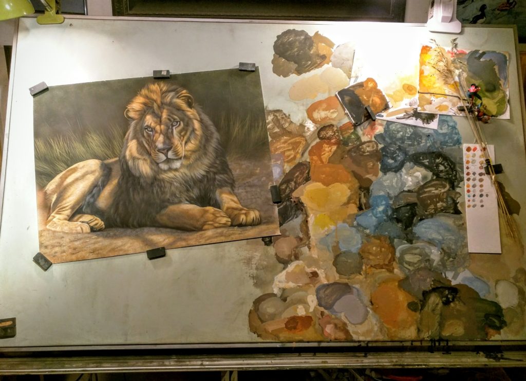 Lion Painting Rebecca Latham