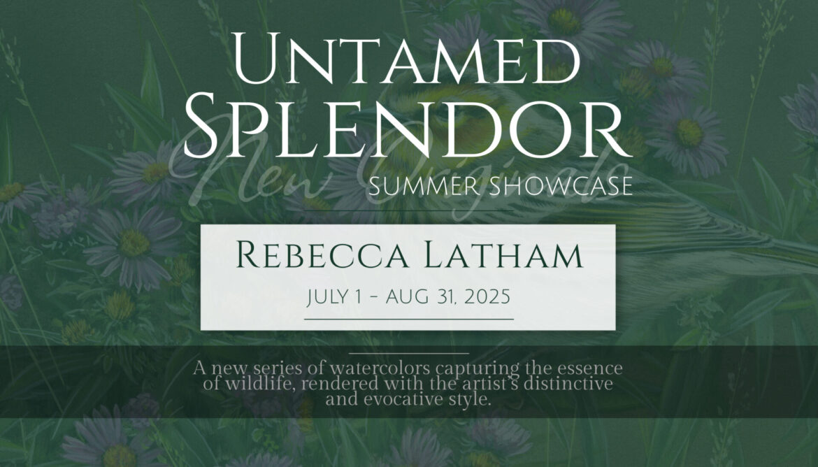 Untamed Splendor Summer Showcase, Paintings of wildlife in watercolor by Rebecca Latham